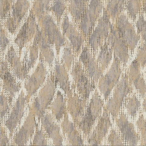 Bunter Taupe Distressed Geometric Wallpaper