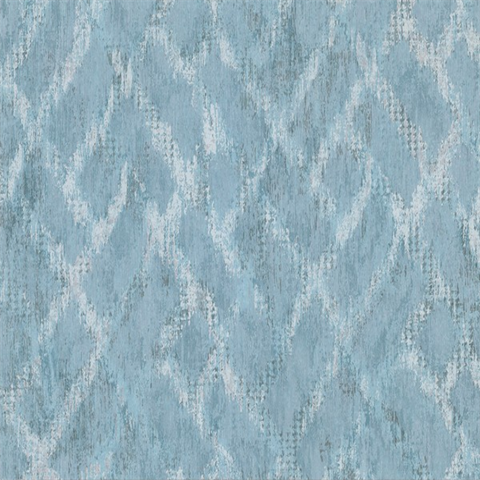 Bunter Turquoise Distressed Geometric Wallpaper