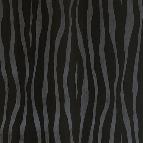 Burchell Black Zebra Velvet Textured Wallpaper