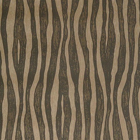 Burchell Khaki Zebra Vertical Stipe Grit Wallpaper
