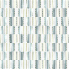 Burgen Teal Geometric Boho Linen Stripe Wallpaper