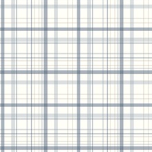 Burgess Blue Plaid Wallpaper