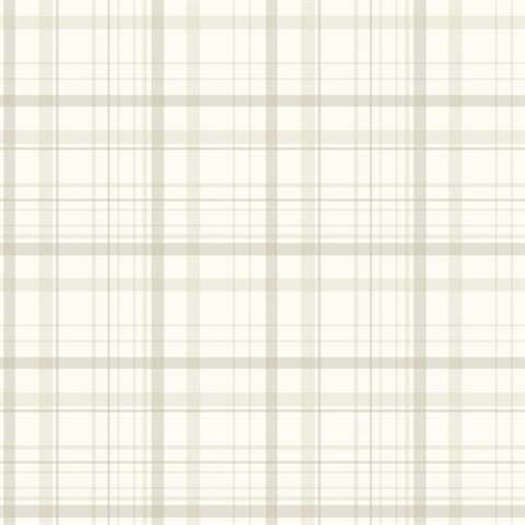 Burgess Light Green Plaid Wallpaper