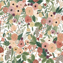 Burgundy Garden Party Peel and Stick Wallpaper