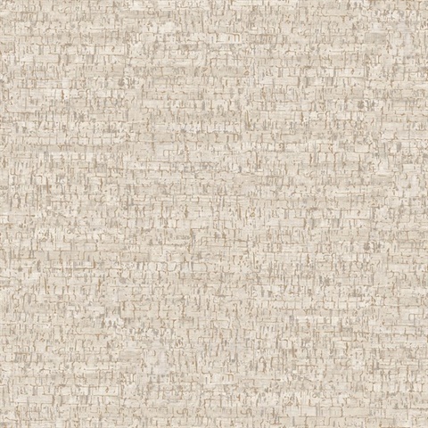 Burl White Small Faux Cork Wallpaper