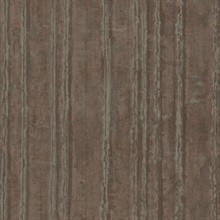 Burnished Bronze Metallic Faux Vintage Tin Wallpaper