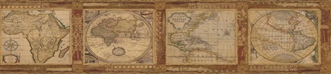 Burnt Sienna Oliver Burnt Sienna Map Border