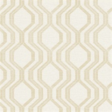 Burton Gold Modern Ogee Wallpaper