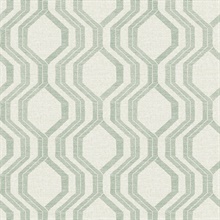Burton Green Modern Ogee Wallpaper