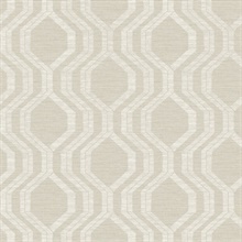 Burton Neutral Modern Ogee Wallpaper