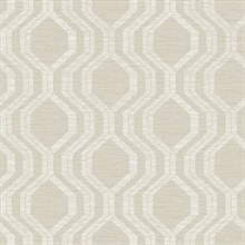 Burton Neutral Modern Ogee Wallpaper