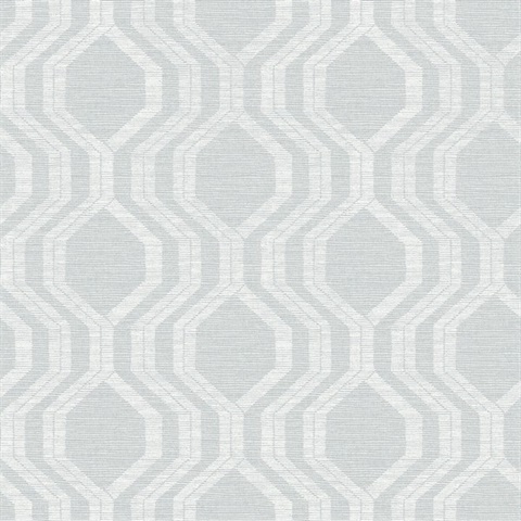 Burton Pewter Modern Ogee Wallpaper