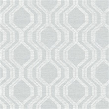 Burton Pewter Modern Ogee Wallpaper