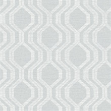 Burton Pewter Modern Ogee Wallpaper