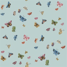 Butterfly House Light Blue Peel & Stick Wallpaper