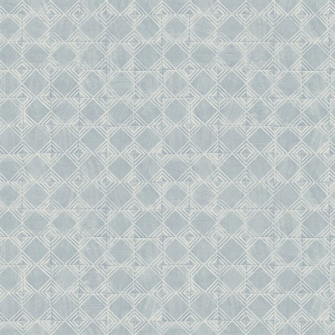 Button Block Blue Geometric Wallpaper