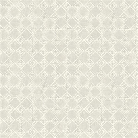 Button Block Light Grey Geometric Wallpaper