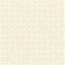 Button Block Taupe Geometric Wallpaper