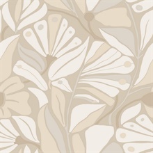 Cabana Club Fog Mediterranean Coastal Fronds Wallpaper