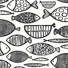 Cadence Contrasto Modern Watercolor Fish Wallpaper