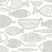 Cadence Lily Modern Watercolor Fish Wallpaper