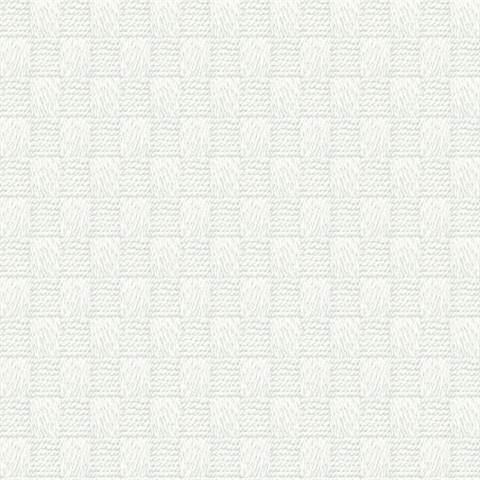 Calabash Light Grey Rope Basketweave Wallpaper