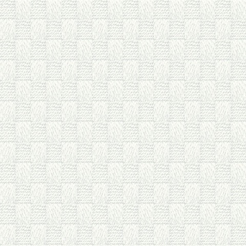 Calabash Light Grey Rope Basketweave Wallpaper