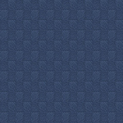 Calabash Navy Blue Rope Basketweave Wallpaper
