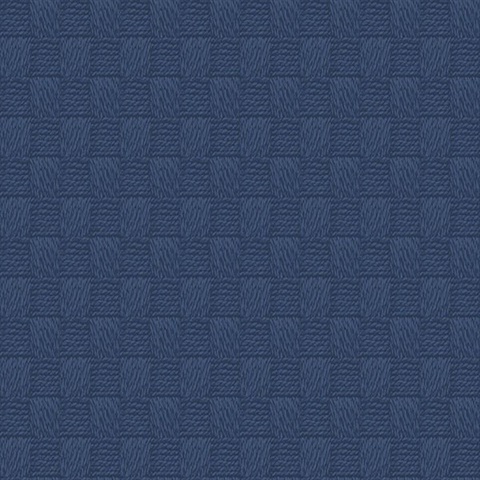 Calabash Navy Blue Rope Basketweave Wallpaper