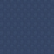 Calabash Navy Blue Rope Basketweave Wallpaper