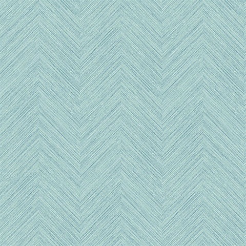 Caladesi Aqua Faux Textured Linen Wallpaper