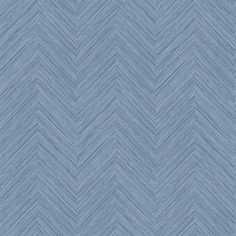 Caladesi Blue Faux Textured Linen Wallpaper