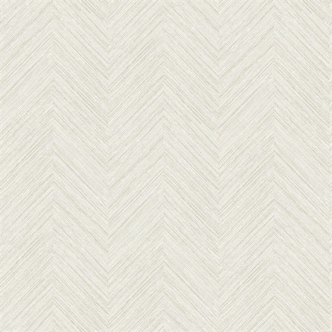 Caladesi Light Grey Linen Chevron Wallpaper