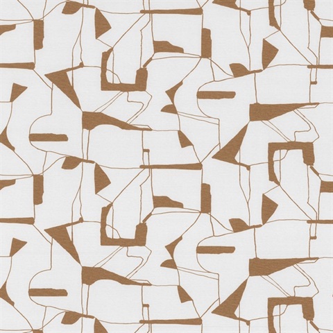 Calder Gold Abstract 54" Commercial Grade Wallpaper