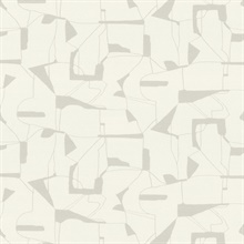 Calder Platinum Abstract 54" Commercial Grade Wallpaper