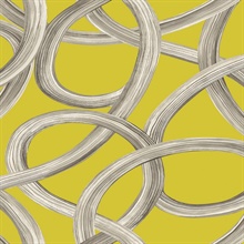 Calix Chartreuse Twisted Geo Wallpaper