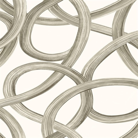 Calix White Twisted Geo Wallpaper