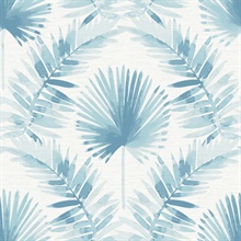 Calla Blue Painted Watercolor Palm Wallpaper