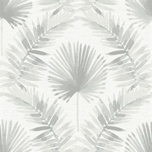 Calla Grey Painted Watercolor Palm Wallpaper