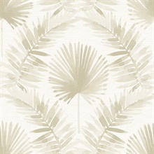 Calla Taupe Painted Watercolor Palm Wallpaper