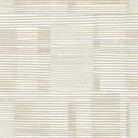 Callaway Beige Distressed Bespoke Stripes Wallpaper