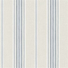 Calvados Blue Linen Stripe Wallpaper