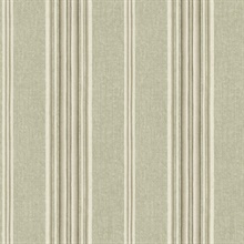 Calvados Moss Linen Stripe Wallpaper