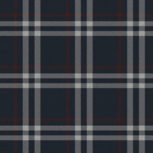 Calverlay Plaid Blue & Red Peel and Stick Wallpaper