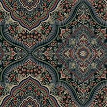 Cambridge Jewel Tones Damask Medallion Wallpaper