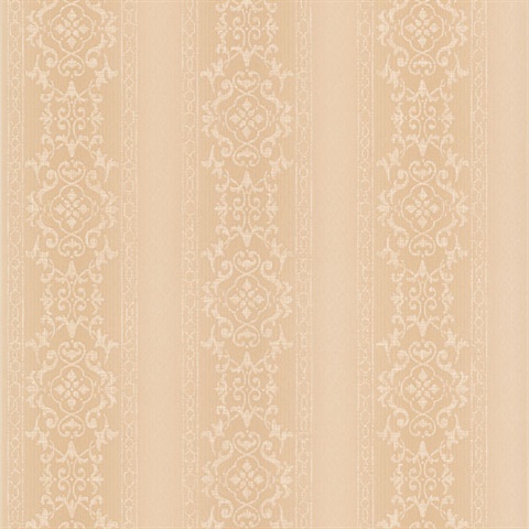 Camden Peach Ornate Stripe