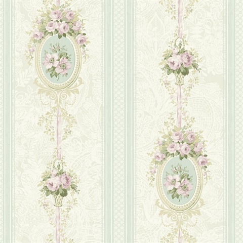 Cameo Stripe Floral