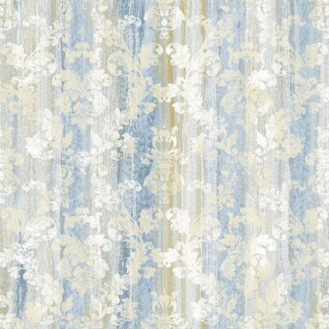 Camilia Blue Damask