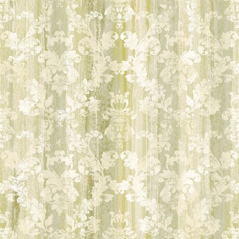 Camilia Green Damask