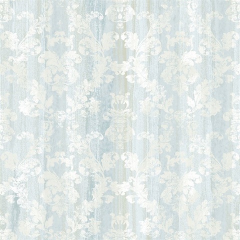 Camilia Light Blue Damask